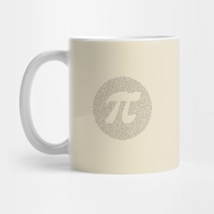 Pi Day cool circle pattern with pi digits and symbol Mug